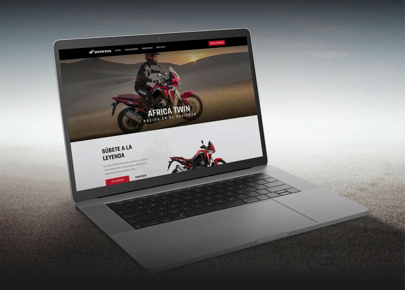 Plataforma web de Honda Motos diseñada y desarrollada por Oban