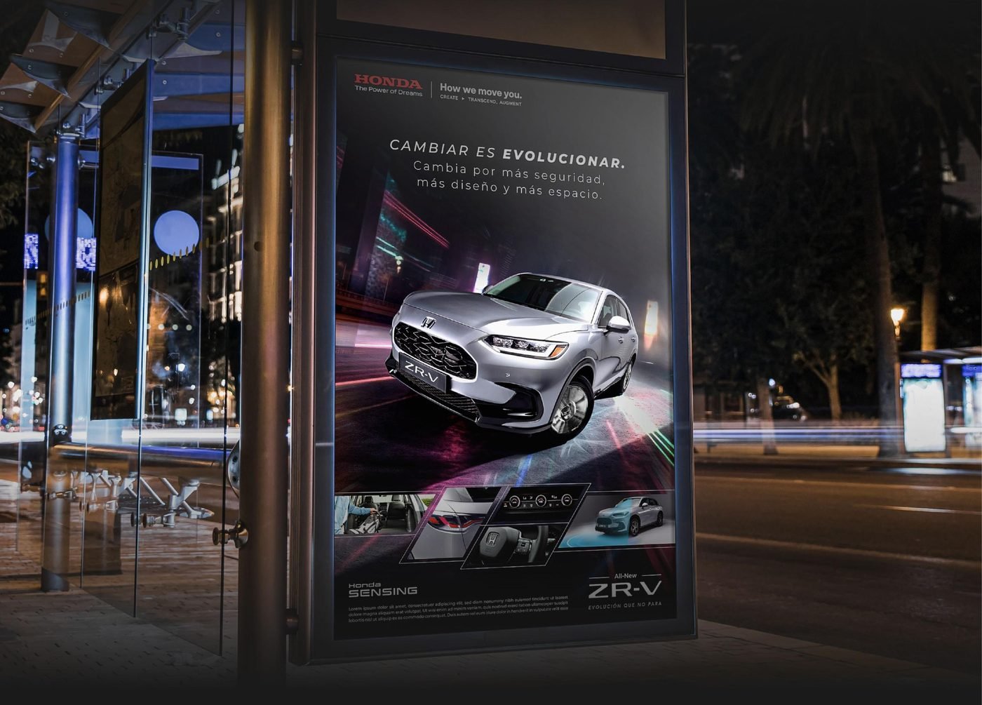 Campaña de vía pública para el lanzamiento del Honda ZR-V